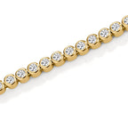 Armbånd Sølv Zirconia forgyldt