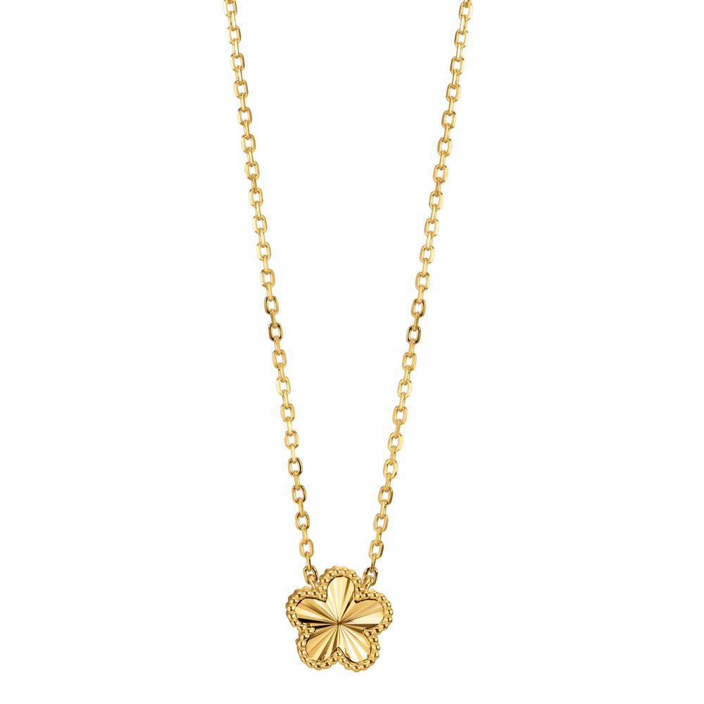 Collier Sølv gul forgyldt Blomst 40-45 cm