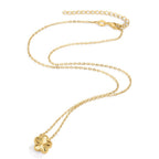 Collier Sølv gul forgyldt Blomst 40-45 cm