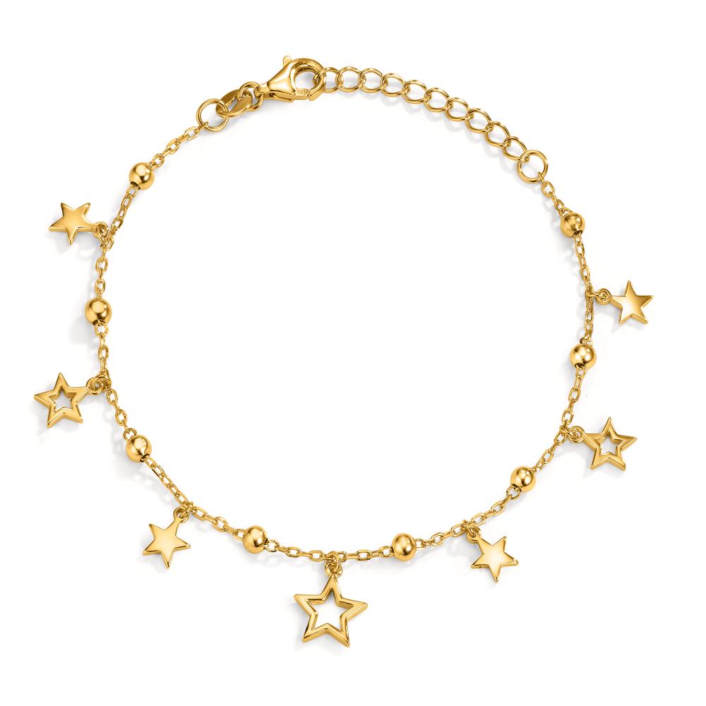 Armbånd Sølv Zirconia gul forgyldt stjerne