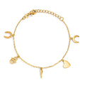 Armbånd Sølv Zirconia gul forgyldt