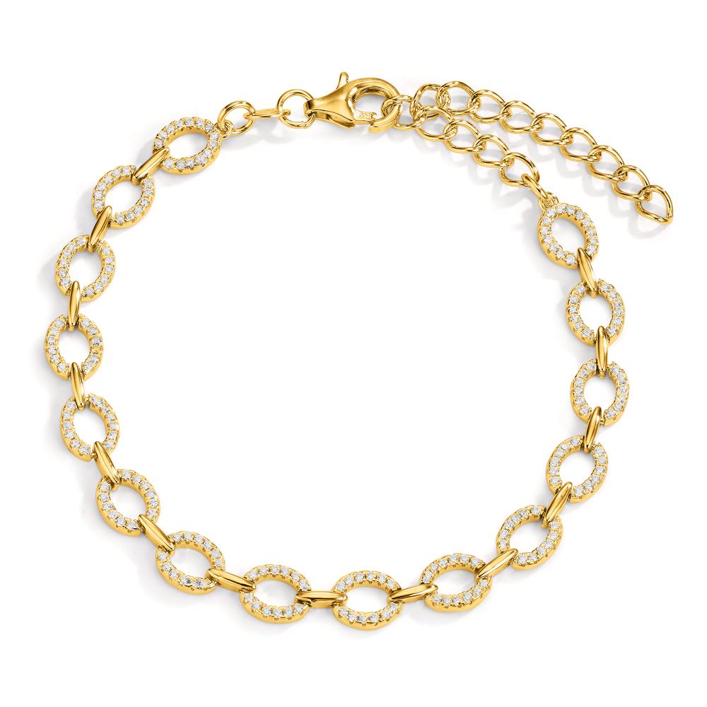 Armbånd Sølv Zirconia gul forgyldt