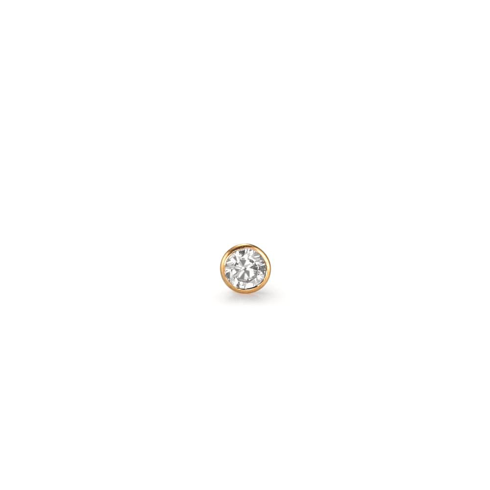 Ørestik 1 stk 750/18K guld Zirconia Ø2.5 mm