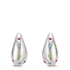 Øreringe Sølv Zirconia farverig , 24 Sten