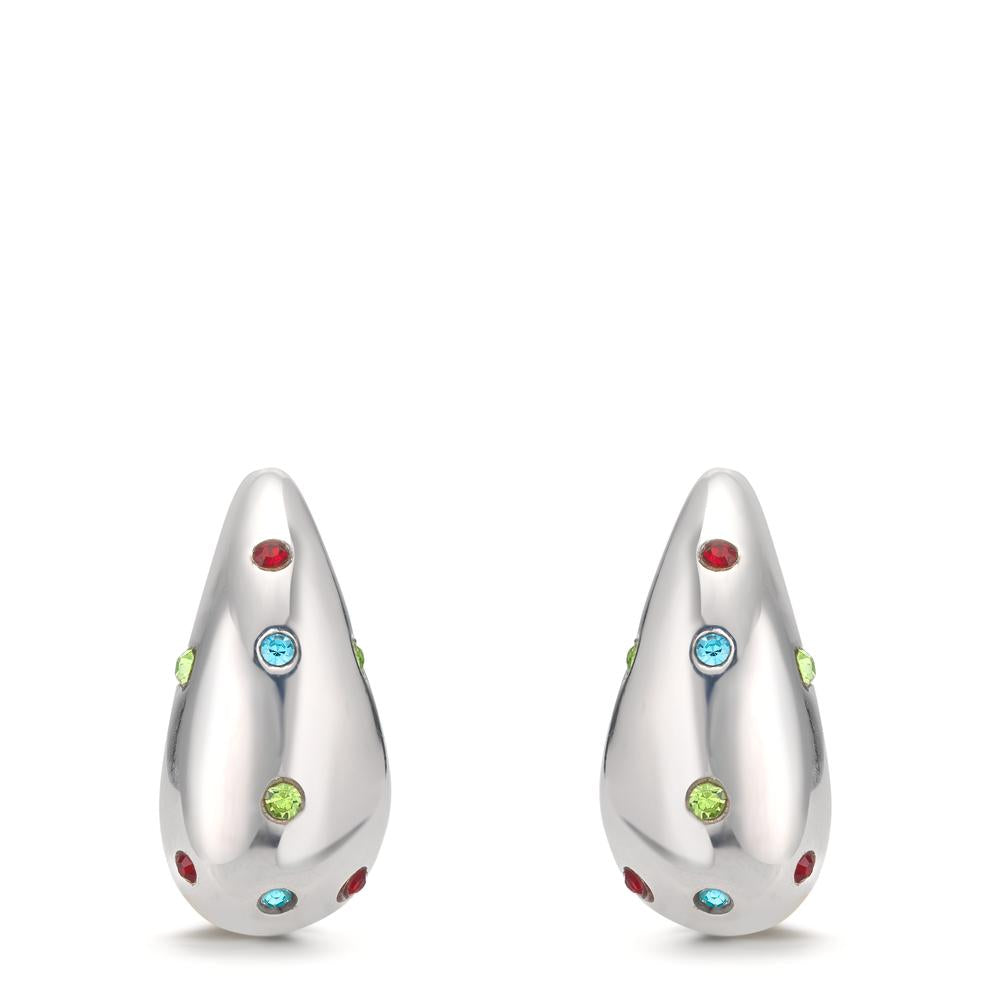 Øreringe Sølv Zirconia farverig , 24 Sten