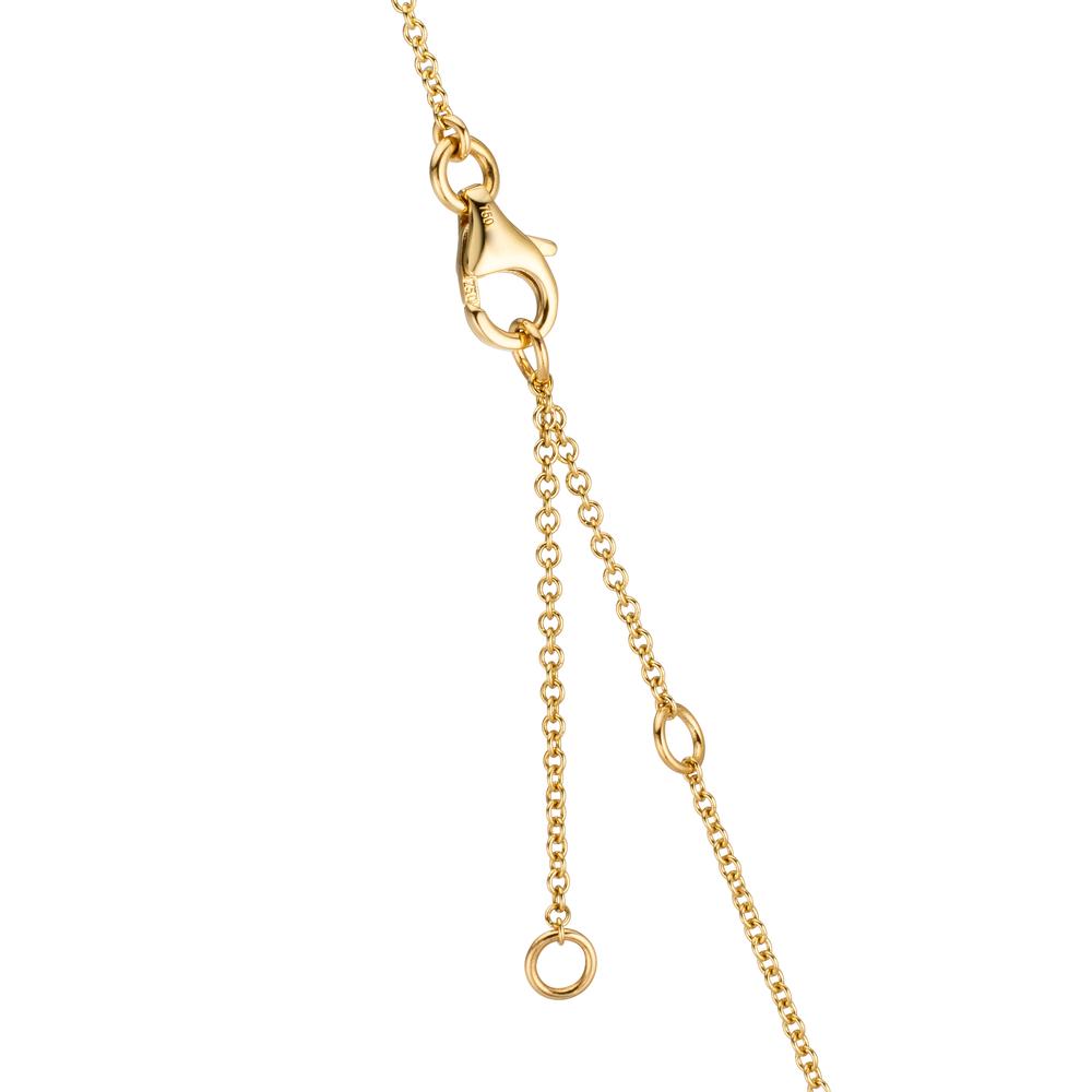 Collier 750/18K guld Citrin 0.20 ct, 2 Sten, Ametyst grøn , 0.30 ct, 4 Sten, Peridot 0.13 ct, 2 Sten, Topas 0.43 ct, 3 Sten, Kvarts 0.12 ct, 2 Sten 40-45 cm