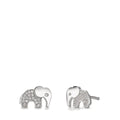 Ørestikker Sølv Zirconia rhodineret Elefant