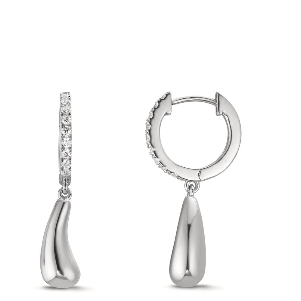 Click kreoler Sølv Zirconia 18 Sten rhodineret