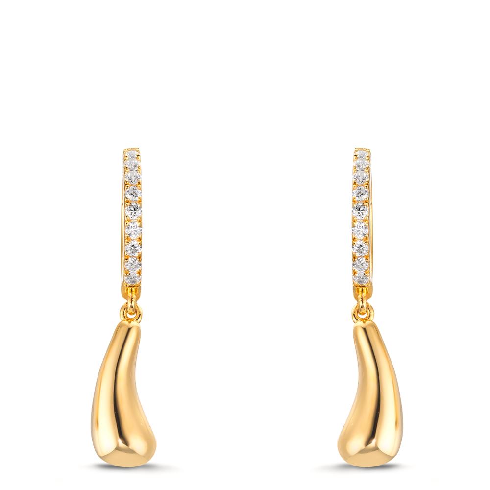 Click kreoler Sølv Zirconia 18 Sten gul forgyldt