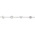 Armbånd Sølv Zirconia rhodineret 16-18 cm