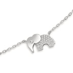 Armbånd Sølv Zirconia rhodineret Elefant