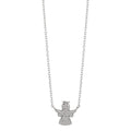 Collier Sølv Zirconia rhodineret Skytsengel 40-43 cm