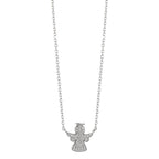 Collier Sølv Zirconia rhodineret Skytsengel 40-43 cm