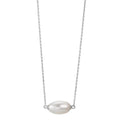 Collier Sølv rhodineret Ferskvands kulturperle 40-43 cm