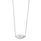 Collier Sølv rhodineret Ferskvands kulturperle 40-43 cm