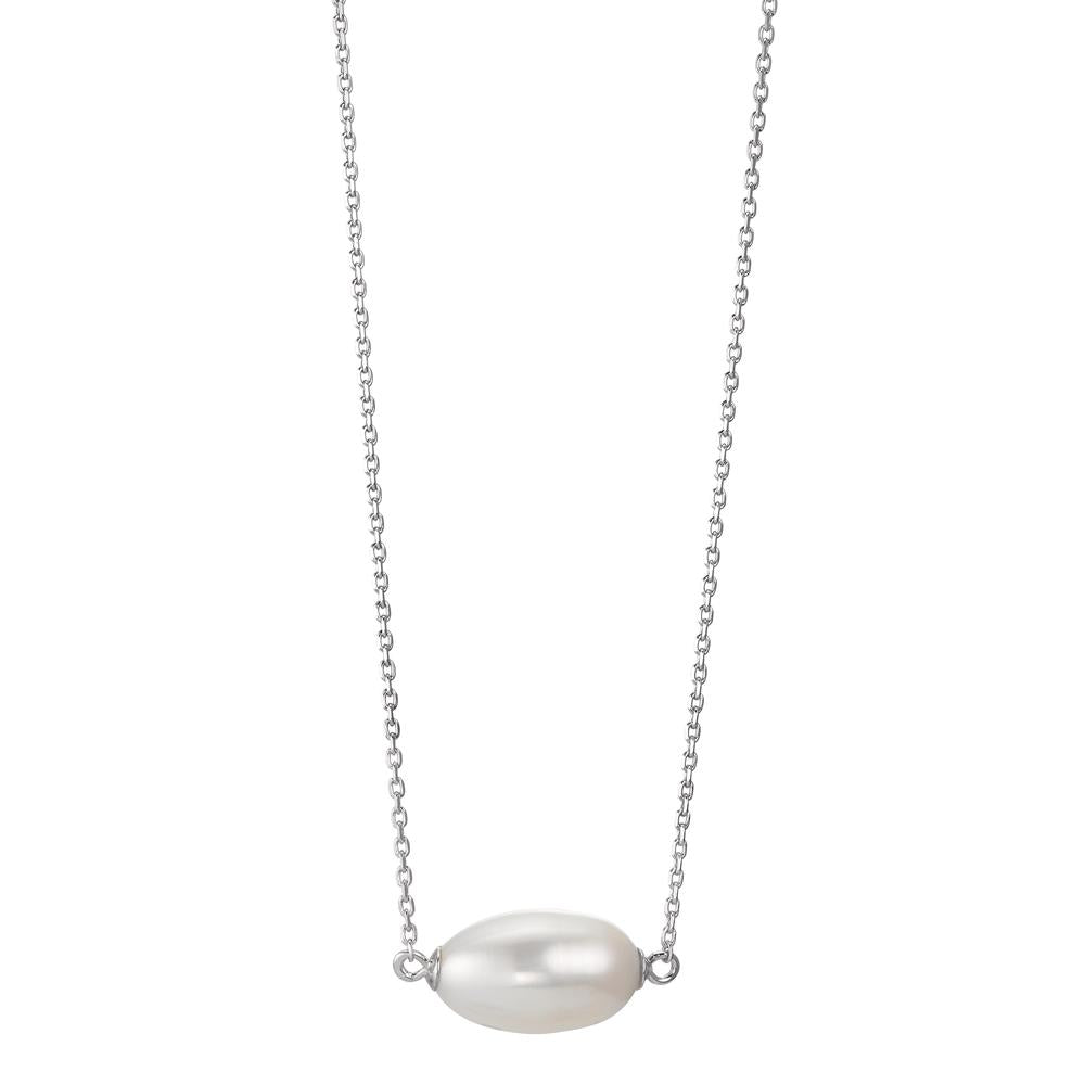 Collier Sølv rhodineret Ferskvands kulturperle 40-43 cm