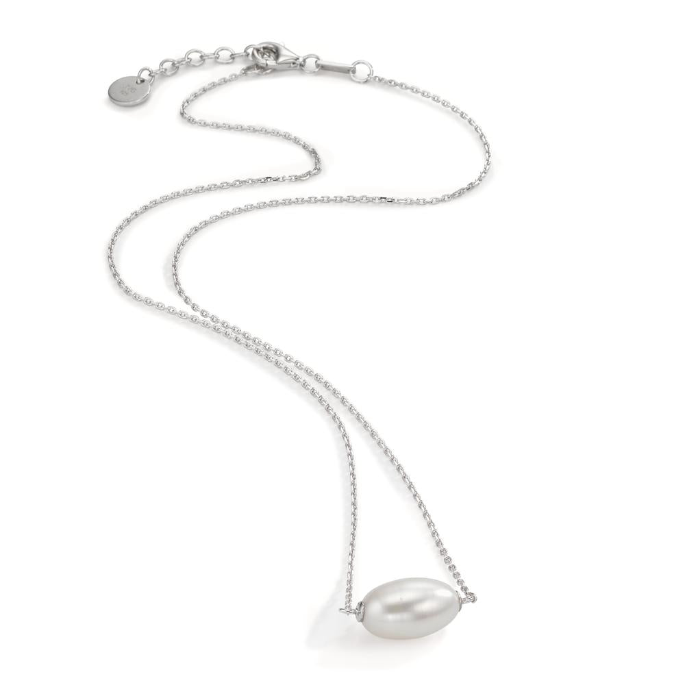 Collier Sølv rhodineret Ferskvands kulturperle 40-43 cm