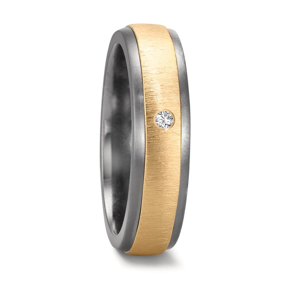 Partnerringe 999 tantal, 585/14K guld Diamant 0.03 ct, w-si