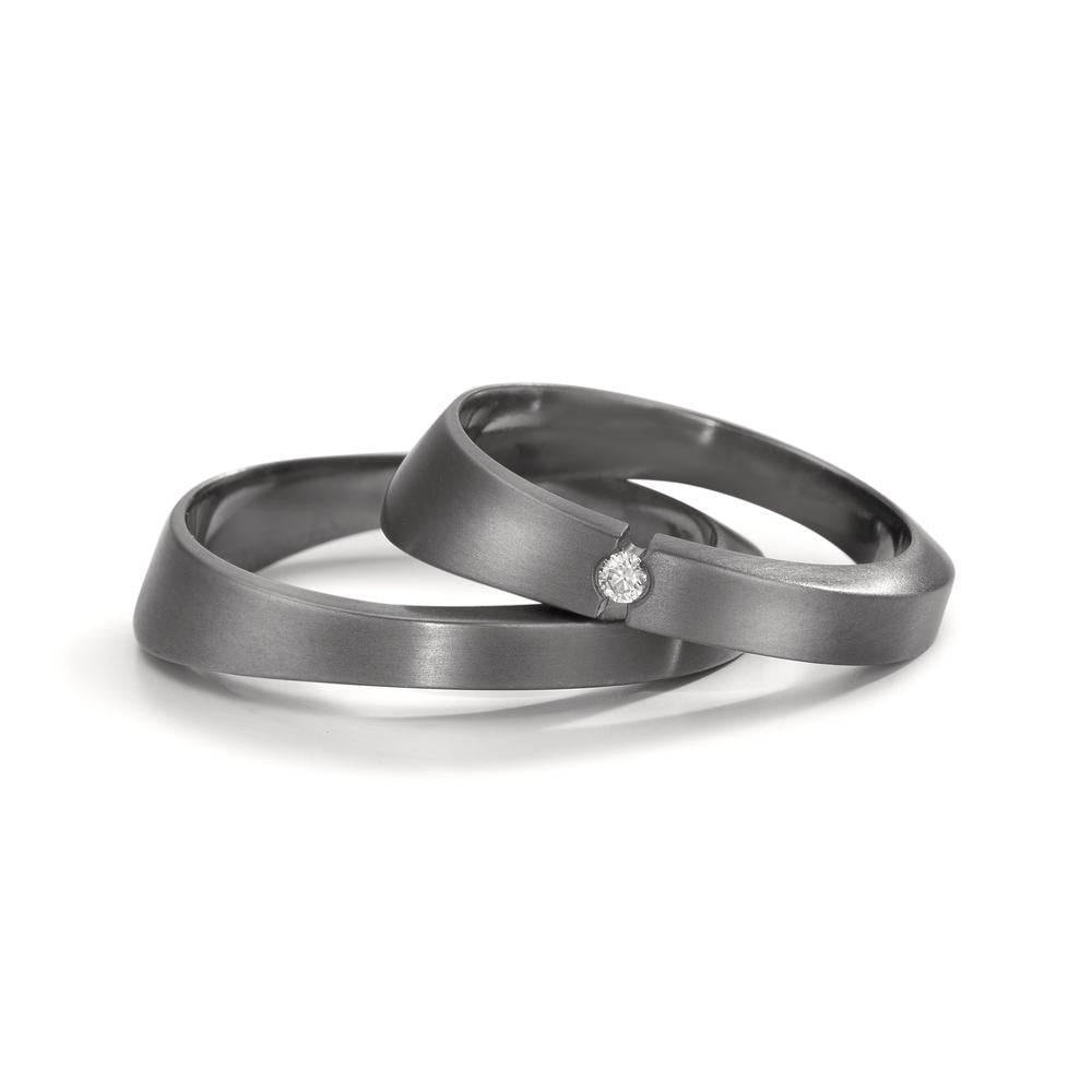 Partnerringe 999 tantal Diamant 0.03 ct, w-si