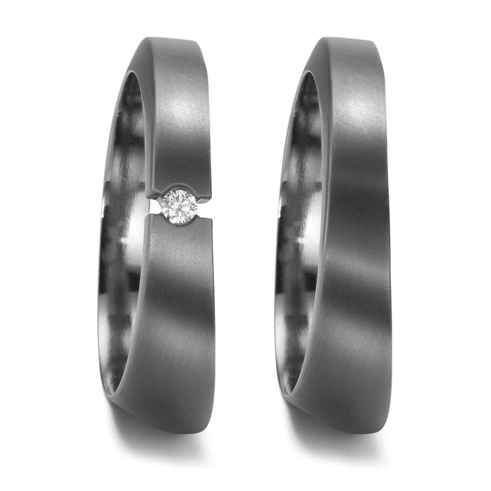 Partnerringe 999 tantal Diamant 0.03 ct, w-si