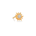Ørestik 1 stk 375/9K guld Zirconia tofarvet Edelweiss Ø7 mm