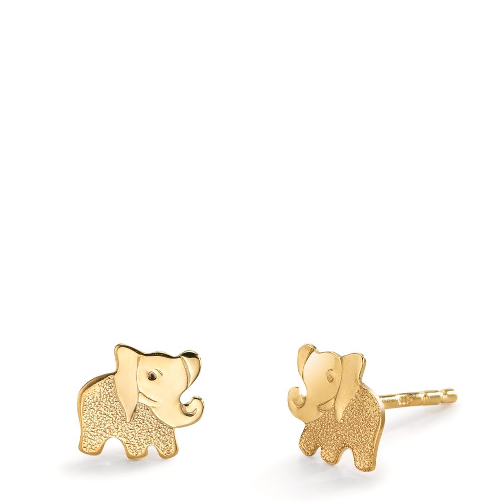 Ørestikker 375/9K guld Elefant