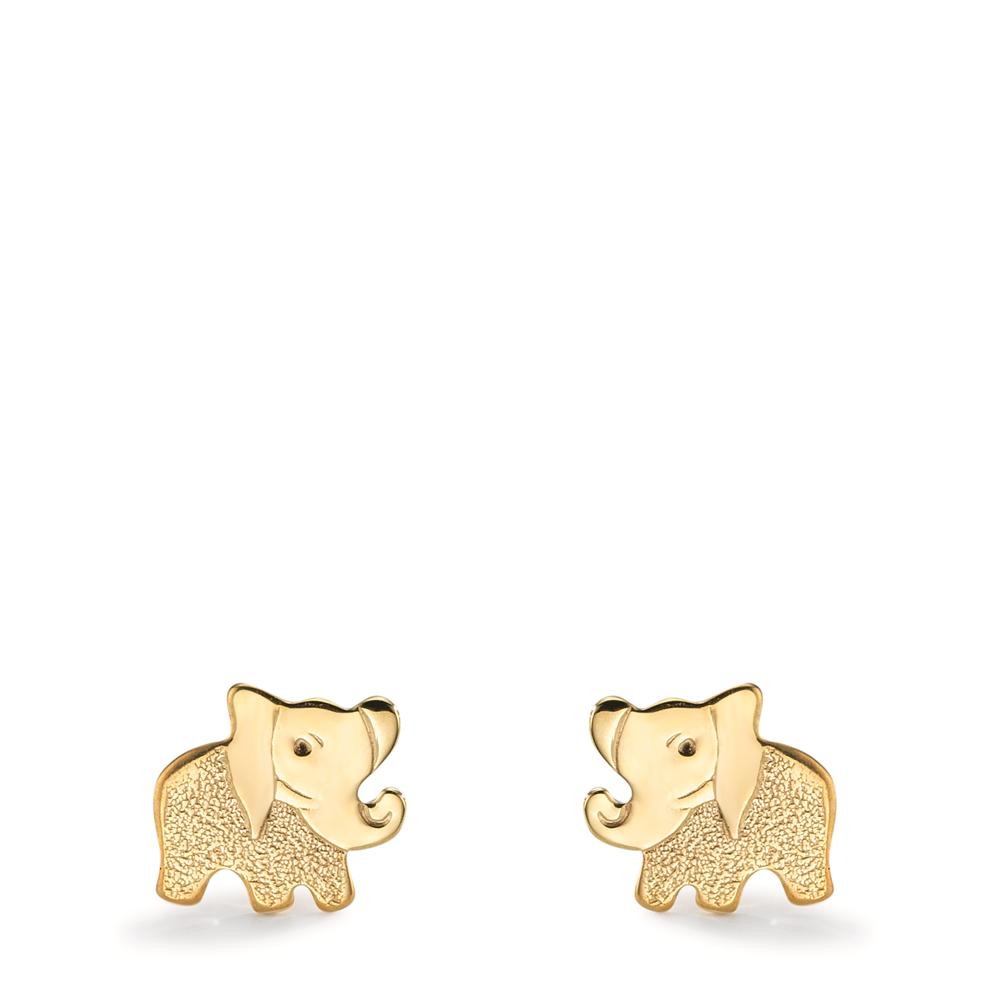 Ørestikker 375/9K guld Elefant