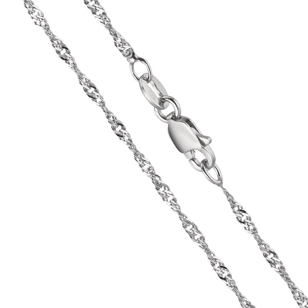 Collier Sølv rhodineret 45 cm