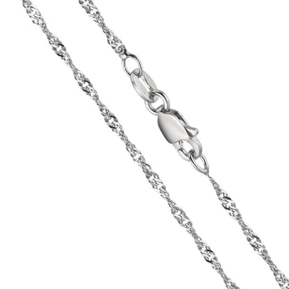 Collier Sølv rhodineret 45 cm