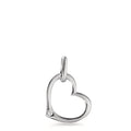 Vedhæng 375/9K hvidguld Diamant 0.01 ct, w-pi1 Hjerte Ø9 mm