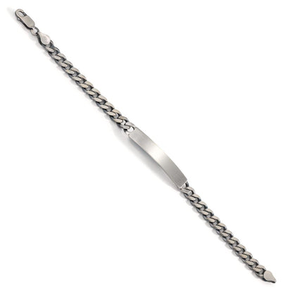 Indgraveret armbånd Sølv patineret 20 cm