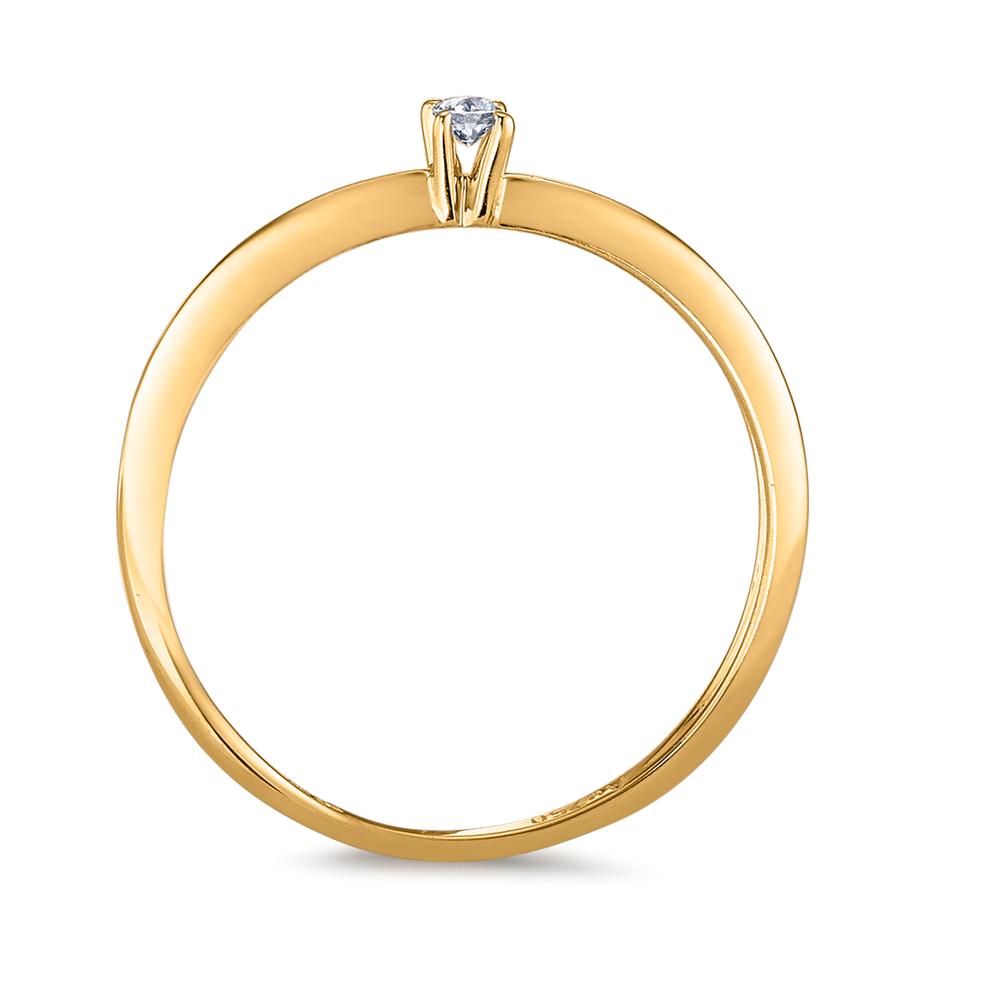 Solitaire ring 750/18K guld Diamant 0.03 ct, w-si