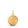 Graveringsvedhæng 375/9K guld Skyttens stjernetegn Ø12 mm