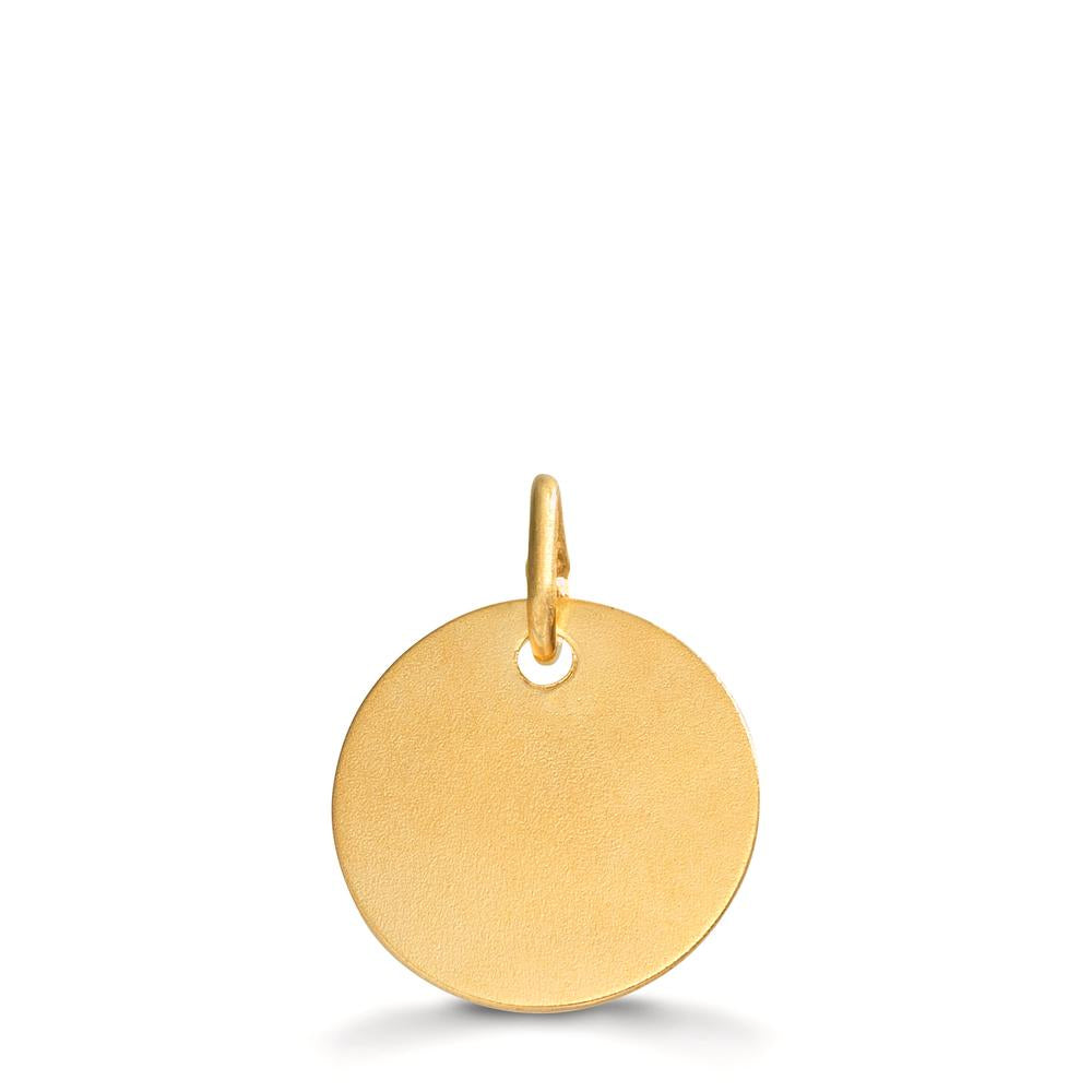 Graveringsvedhæng 375/9K guld Ø12 mm