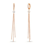 Click kreoler 750/18K rødguld Diamant 0.09 ct, 22 Sten , tw-si Ferskvands kulturperle, 2 Perler