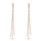 Click kreoler 750/18K rødguld Diamant 0.09 ct, 22 Sten , tw-si Ferskvands kulturperle, 2 Perler