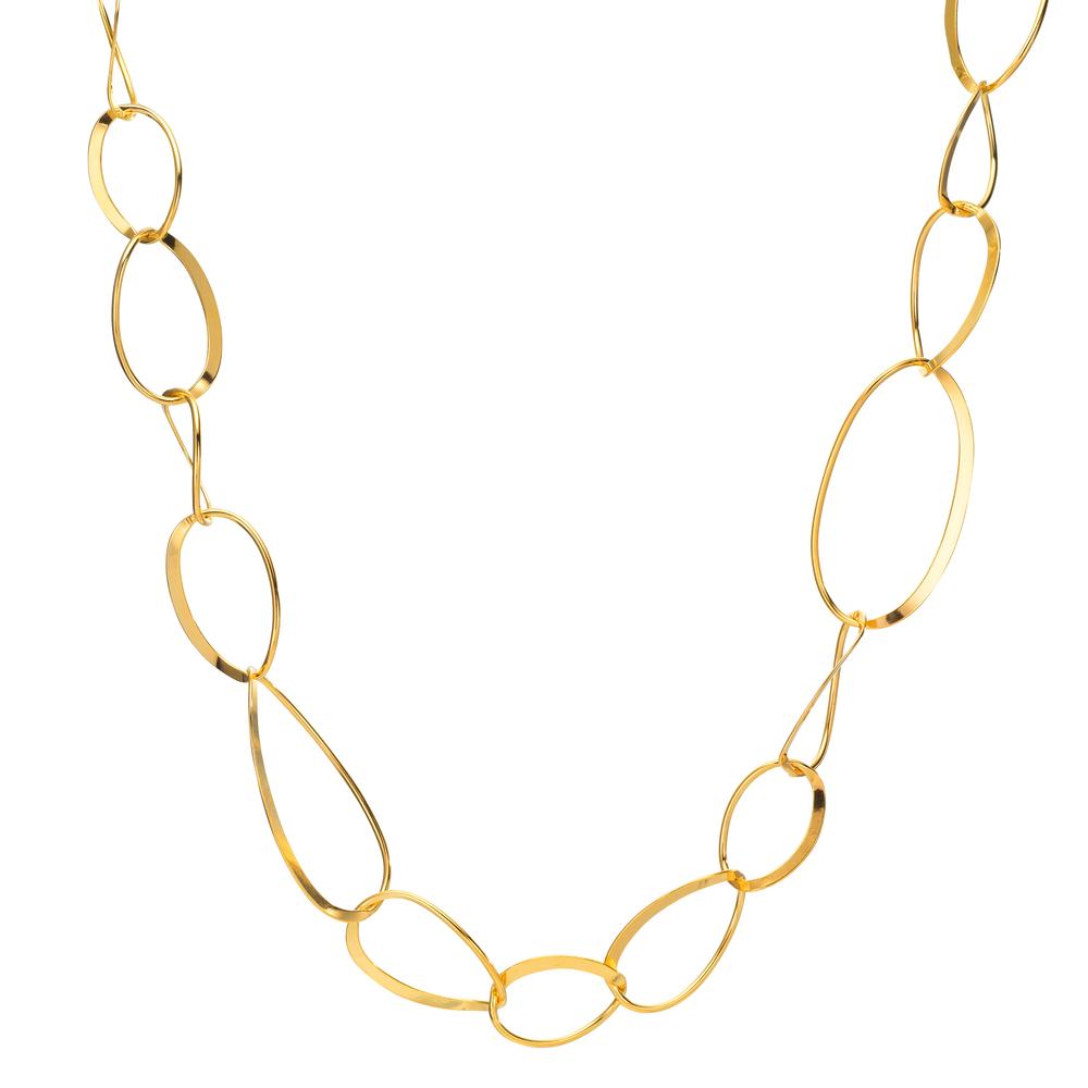 Collier Sølv gul forgyldt 80 cm