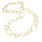 Collier Sølv gul forgyldt 80 cm
