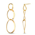 Øreringe Sølv gul forgyldt