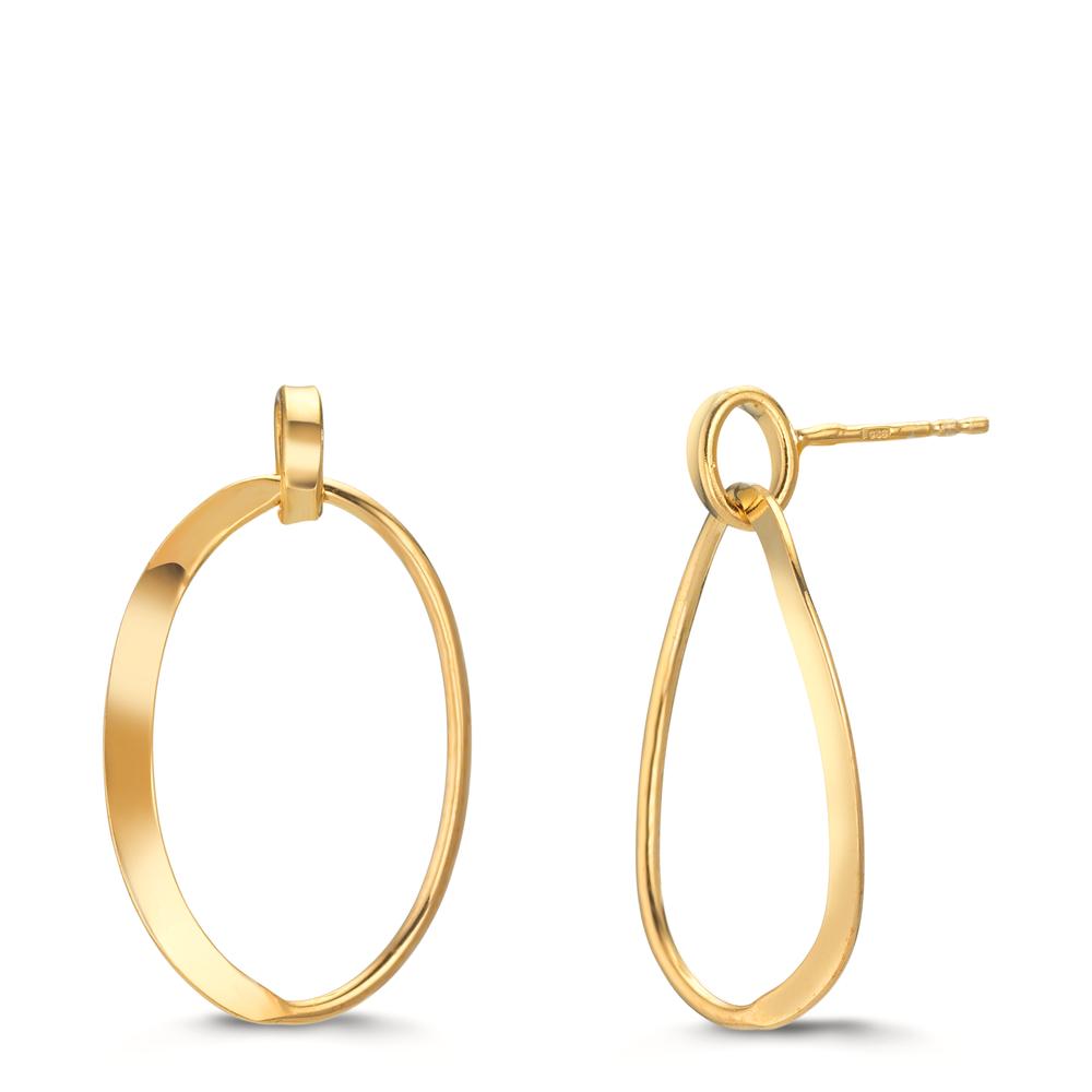 Øreringe Sølv gul forgyldt