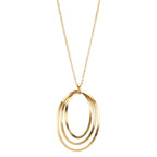 Collier Sølv gul forgyldt 40-44 cm