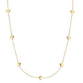 Collier Sølv gul forgyldt Hjerte 40-44 cm