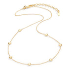 Collier Sølv gul forgyldt Hjerte 40-44 cm