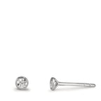 Ørestikker 375/9K hvidguld Zirconia 2 Sten Ø3.2 mm