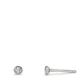 Ørestikker 375/9K hvidguld Zirconia 2 Sten Ø3.5 mm