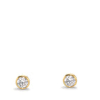 Ørestikker 375/9K guld Zirconia 2 Sten Ø3.8 mm
