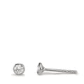 Ørestikker 375/9K hvidguld Zirconia 2 Sten Ø3.8 mm