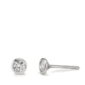 Ørestikker 375/9K hvidguld Zirconia 2 Sten Ø5 mm
