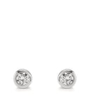 Ørestikker 375/9K hvidguld Zirconia 2 Sten Ø5 mm