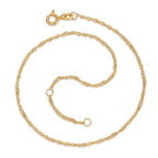 Ankelkæde 375/9K guld 23-25 cm